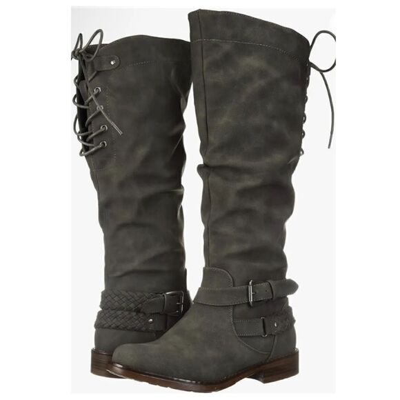 XOXO Women's Middleton Grey Fashion Boots size 8.5 - Picture 1 of 9